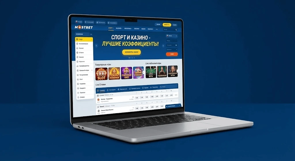 Официальный сайт Mostbet Россия 2026  с интерфейсом на русском языке